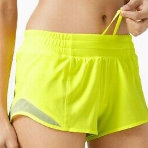 Lululemon Highlight Yellow Hotty Hot Shorts!!